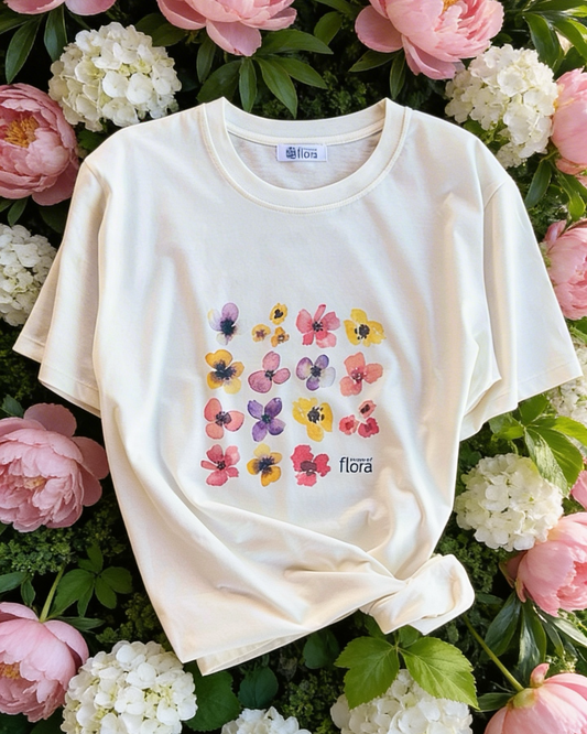 floral T-shirt oversized for yoga or pilates